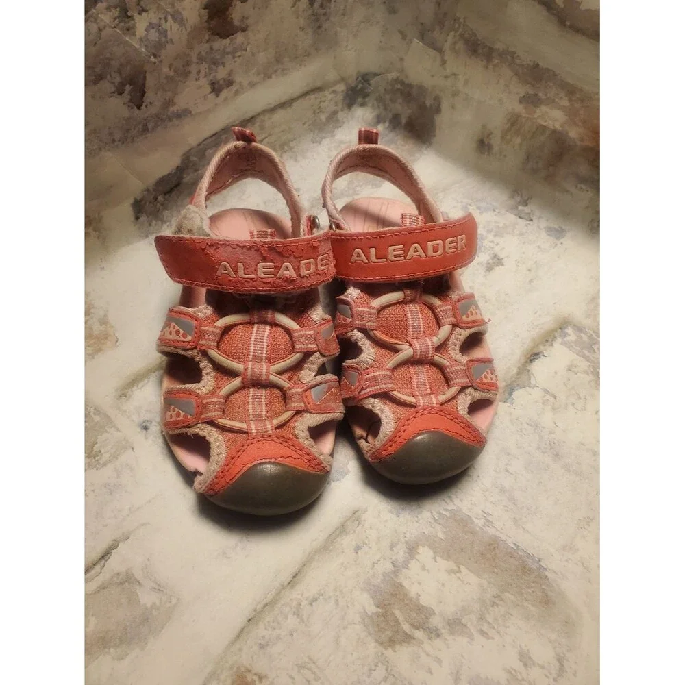 Aleader Toddler Girls  Sport Water Hiking Sandals US 9/ EU 26 Pink/Grey